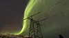 Nordlys over kraftledningen Skillemoen-Skaidi. Men hva skjer under jordskorpa? Foto: Statnett/Malvin Henriksen