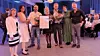 Fra venstre: Sonja Berlijn, juryleder; Jun Elin Wiik, direktør for Smartgridsenteret; Alf Tunheim, prosjektleder Elvia; Anne Nysæther, direktør nettstrategi i Elvia; Stein Arne Riis, teknisk sjef i OSO Energi; Åshild Vatne, FoU-leder Elvia; og Bjørn Viljugrein, pilotansvarlig Elvia