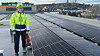 Kristine Skifjeld Jensen, prosjektingeniør i NCC Building, på taket til Tønsberg tinghus.