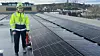 Kristine Skifjeld Jensen, prosjektingeniør i NCC Building, på taket til Tønsberg tinghus.