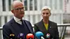 LO-leder Peggy Hessen Følsvik og NHO-sjef Ole Erik Almlid møter pressen til orientering i ettermiddag. Foto: Ane Bjerkvik, NHO.