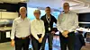 På bildet ser vi fra venstre, Helge Marchmann Andersen, Etrygg, Elisabeth Krokeide, Elsikkerhet Norge, Rune Lid, Etrygg, og Eivind Belsvik, Elsikkerhet Norge.