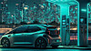 a future vehicle design with an electric automobile and an EV ca