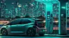 a future vehicle design with an electric automobile and an EV ca