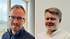 Fra venstre, Thomas Marstrand, leder i avdeling for eiendomsforvaltning og Sondre Leonhardsen, Leder bærekraft og teknologi i Kjeldsberg Eiendomsforvaltning.