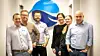 Geir Mathisen (Fjorden Elektro), Jo Finborud (Assemblin), Svein Tore Hedberg (daglig leder Fjorden Elektro), Nina Engeland (Assemblin), Siri Forsberg (Assemblin) og Torkil Skancke Hansen (administrerende direktør Assemblin) i forbindelse med signeringen av oppkjøpsavtalen.