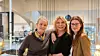 Fra venstre: Sjefdesigner på Hadeland Glassverk Maud G. Bugge, senior Lysdesigner og Teamleder Kari Hornmoen og markedssjef Stine Birkeland.