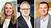 Viseadministrerende direktør Anniken Hauglie i NHO, administrerende direktør i Abelia Øystein Eriksen Søreide og Ove Guttormsen, administrerende direktør i Nelfo. Foto: NHO