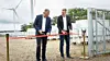 Kristian Jensen, CEO i Green Energy Denmark og Kristian Gautesen, CEO i Endra åpner anlegget.