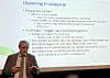 Nyheten om at «tjømemuffa» ikke lenger skal være et krav ble kjent på Eliaden 2026, og ble raskt en snakkis på den store fagmessen. Her presenterer Eirik Selvik endringen på Eliaden. Selvik er leder for NK64-komiteen som har revidert normen.
