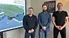 Disse får ansvar for at arbeidet går som planlagt på byggeplassen: Terje Melseth, Ålesund kommunes hovedbyggeleder, Kristoffer Aamås, prosjektleder i EL 24, og Brian Jakobs, assisterende prosjektleder/anleggsleder i EL 24. Foto: Hans Oscar Molvær