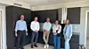 Fornøyde samarbeidspartnere: Fra venstre ser vi Riccardo Di Federico, Head of Product Management i Eaton, Roman Rappel-De Haan, Manager of Product Management, Jørund Helge Strømseng, IT Manager i Nordr‚ Ine Dagfinrud, produktsjef xComfort i Eaton og Gry Sandberg Pettersen, produkt- og kundereiseansvarlig i Nordr.