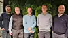 På bildet ser vi fra venstre, Dagfinn Kreken, Jørgen Landskaug, Kim Olsen, Øystein Worren, og Terje Borkenhagen