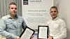 Ledelsen i FLOW Bredesen Elektro er meget fornøyd med å ha fått på plass sertifikatene på ISO 9001 og ISO 14001. Her ser vi fra venstre, Kim R. Grønlund salg- og markedsansvarlig / prosjektleder, og daglig leder André Garcia de Presno.