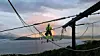 Nattarbeid på Arvas 132 kV linje mellom Finnfjord og Silsand (Foto: Preben Nyborg Helgesen, Arva)